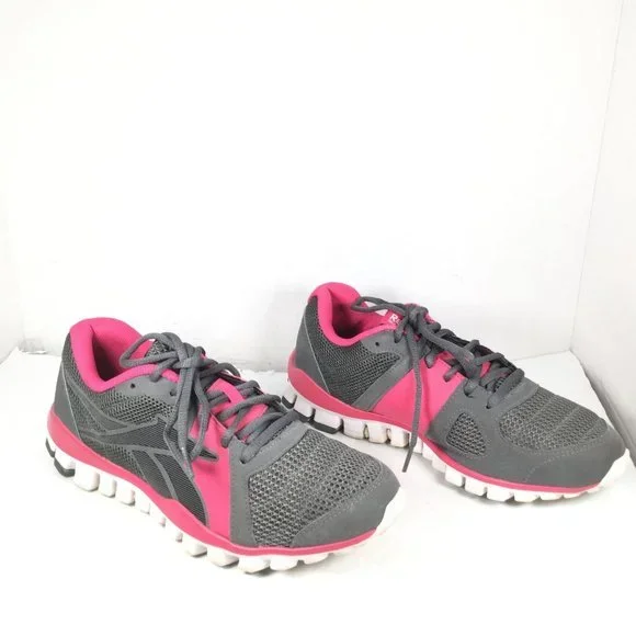 reebok realflex grey and pink